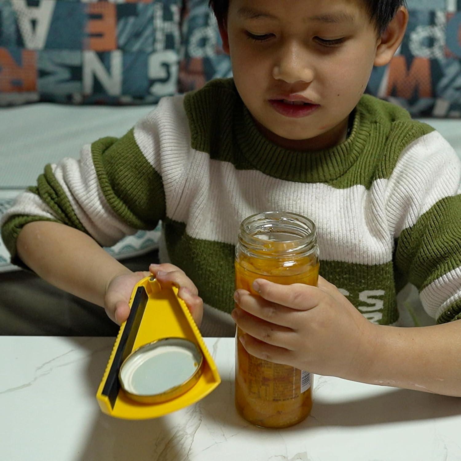 Abridor de frascos y botellas tloftl con imán - Amarillo Plateado