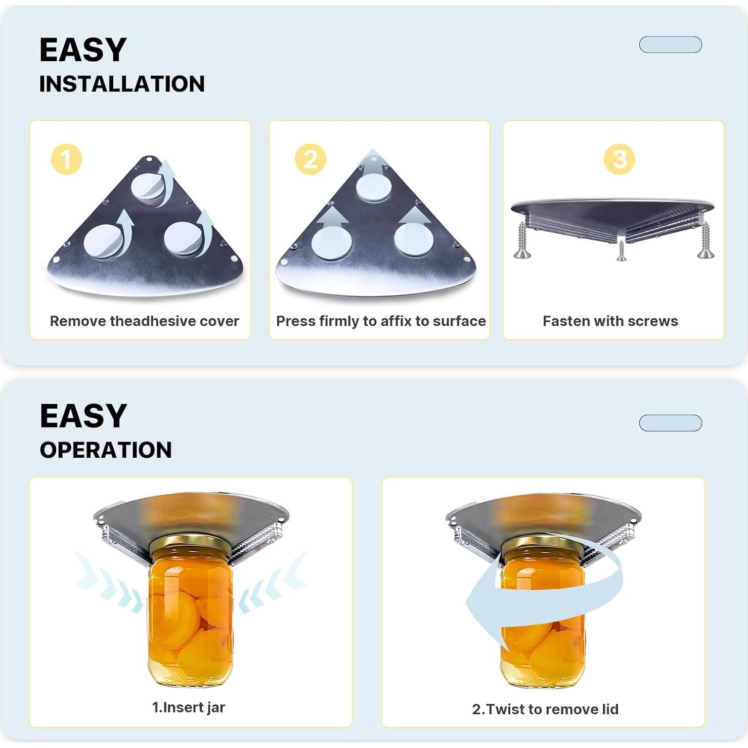 Abrebotellas de Acero Inoxidable Encheaune para Personas Mayores