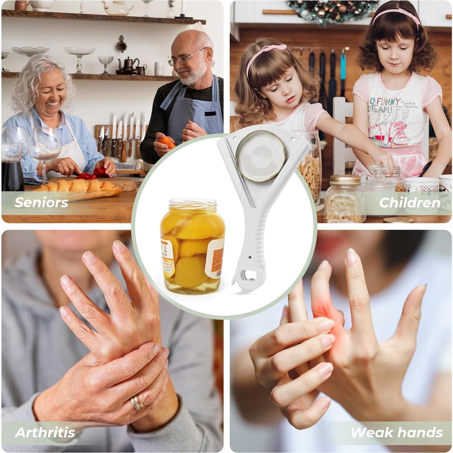 Abridor de frascos ergonómico ZGAXINYUB para manos débiles