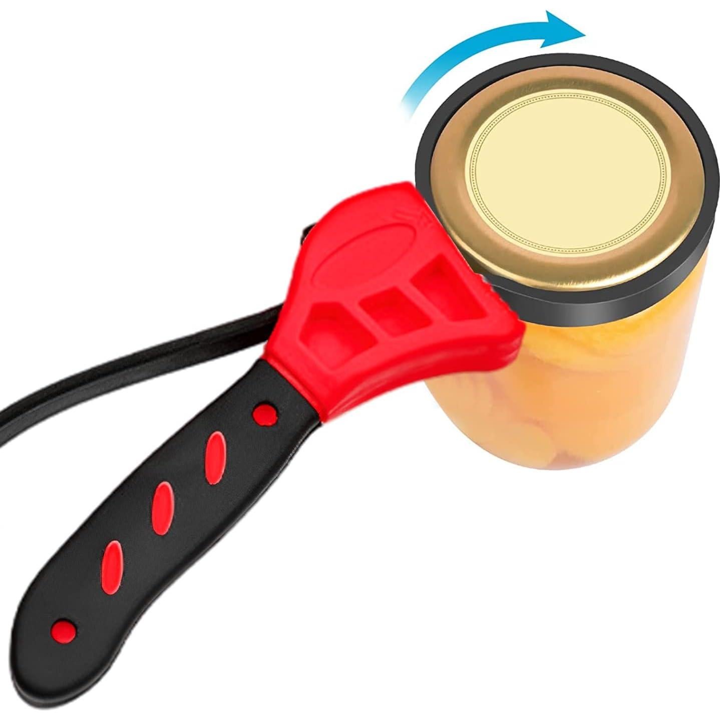 Abrebotellas Ajustable Tookie Rojo para Tarros y Botellas