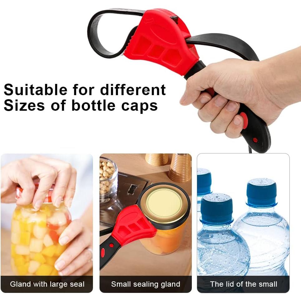 Abrebotellas Ajustable Tookie Rojo para Tarros y Botellas