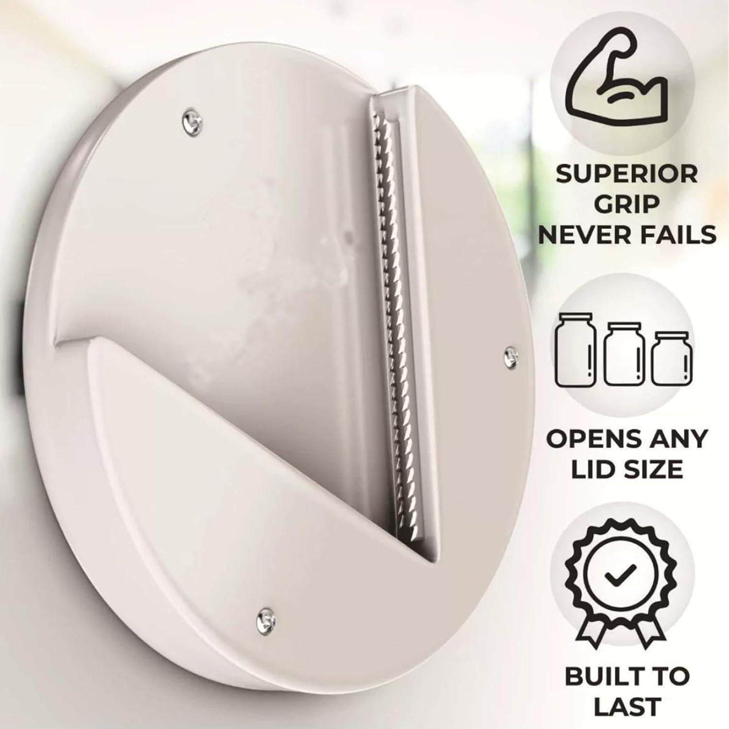 Abre frascos DayoRa blanco para gabinete - Montaje fácil y seguro