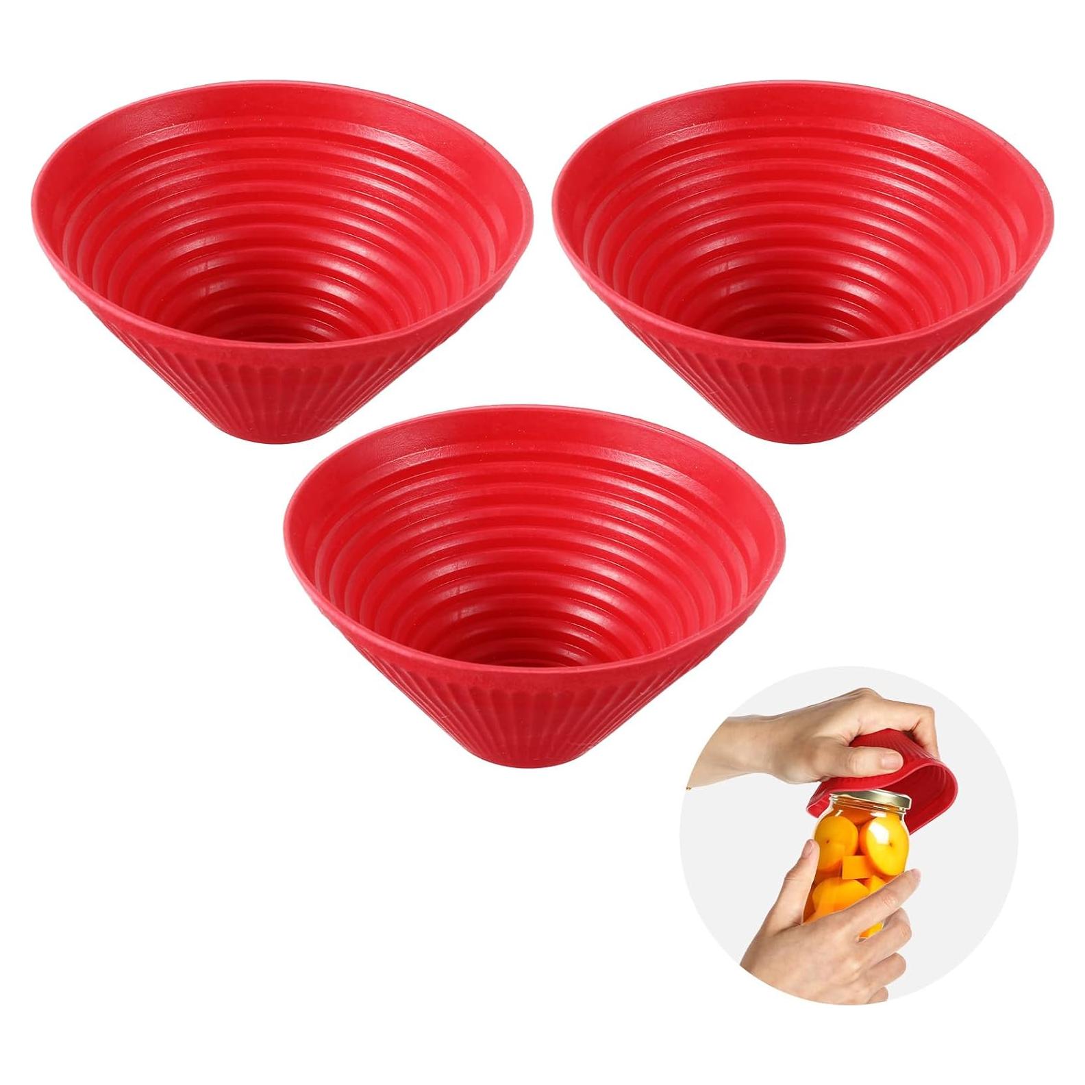 Juego de 3 Abridores de Tarros de Goma Heclia 9.4 cm Antideslizantes