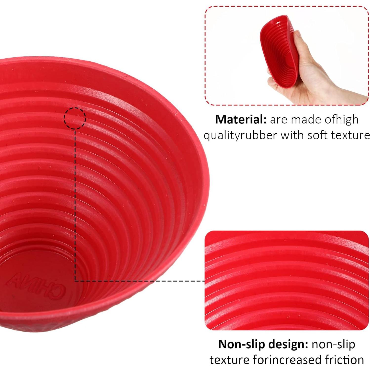 Juego de 3 Abridores de Tarros de Goma Heclia 9.4 cm Antideslizantes