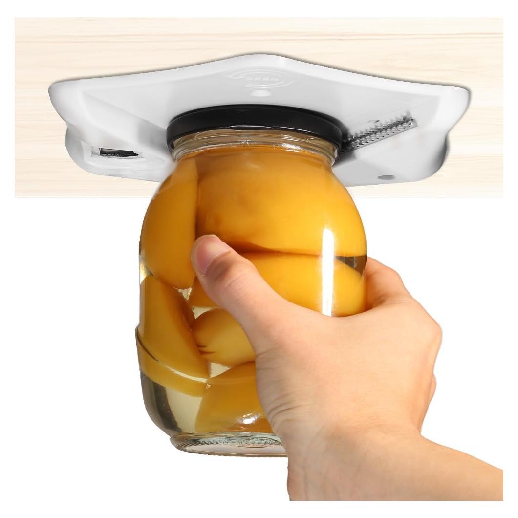 Abridor de tarros bajo gabinete UCerdveos - Abre tapas hasta 12.7 cm