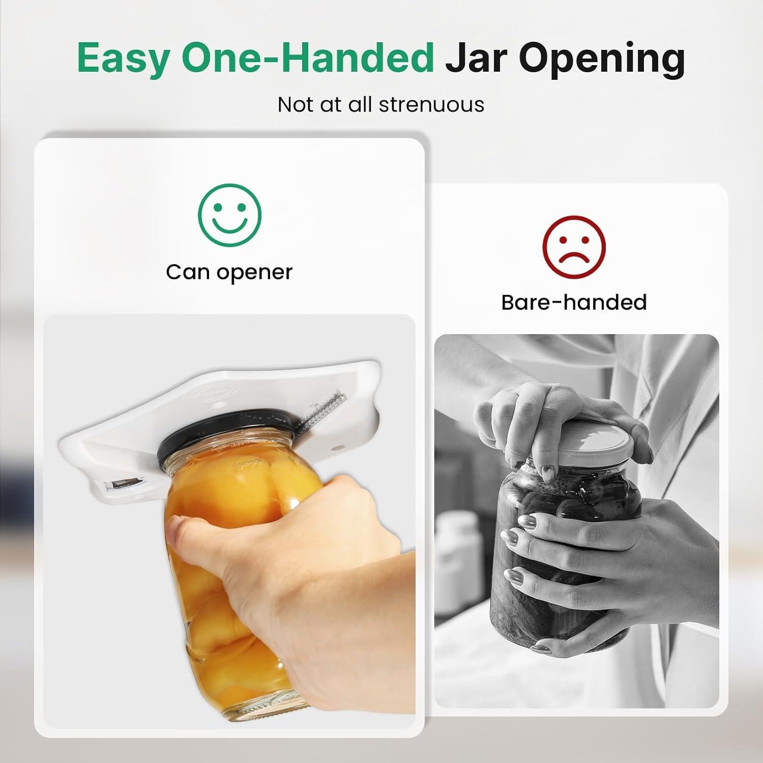 Abridor de tarros bajo gabinete UCerdveos - Abre tapas hasta 12.7 cm