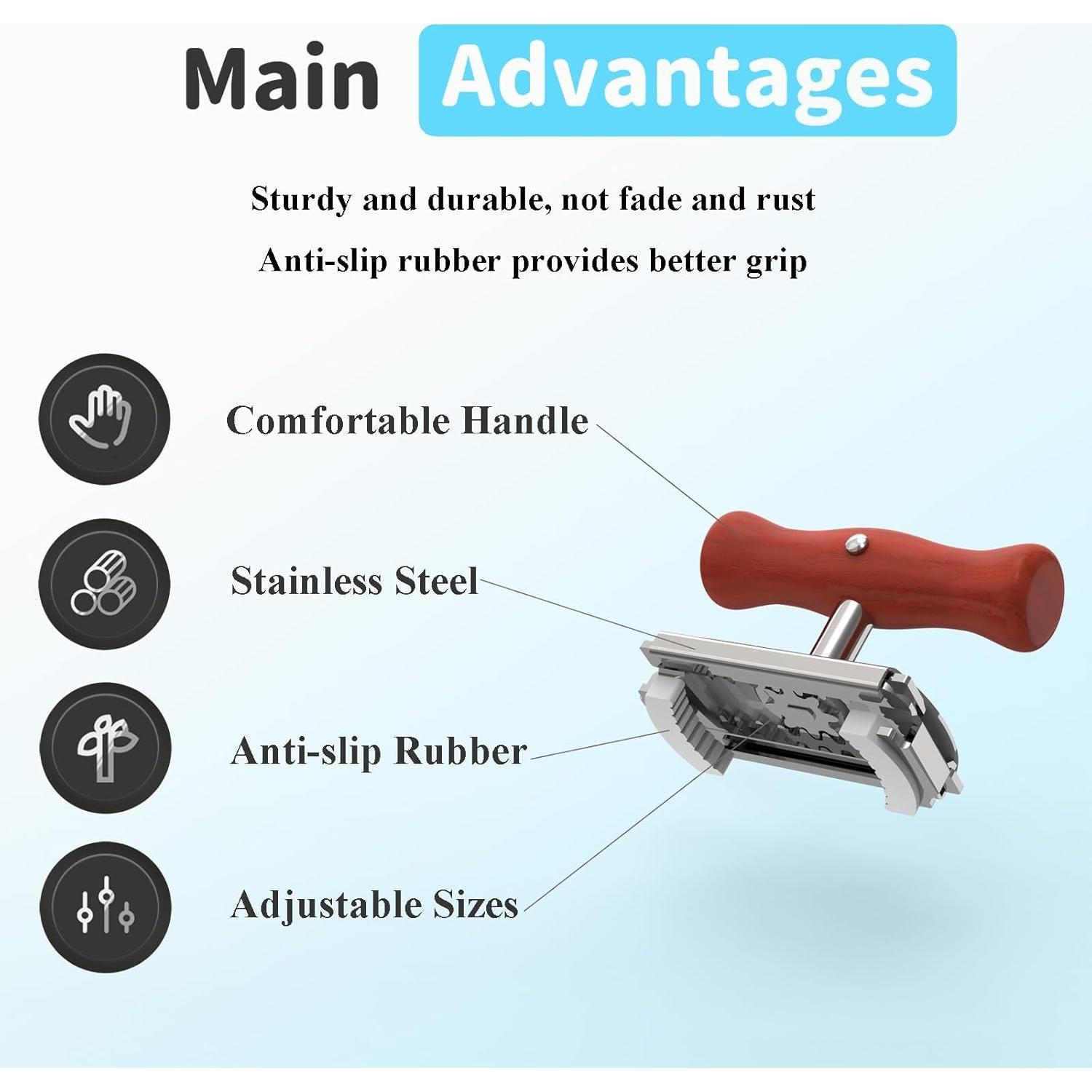 Abridor de Tarros Ajustable Amadething con Mango de Madera