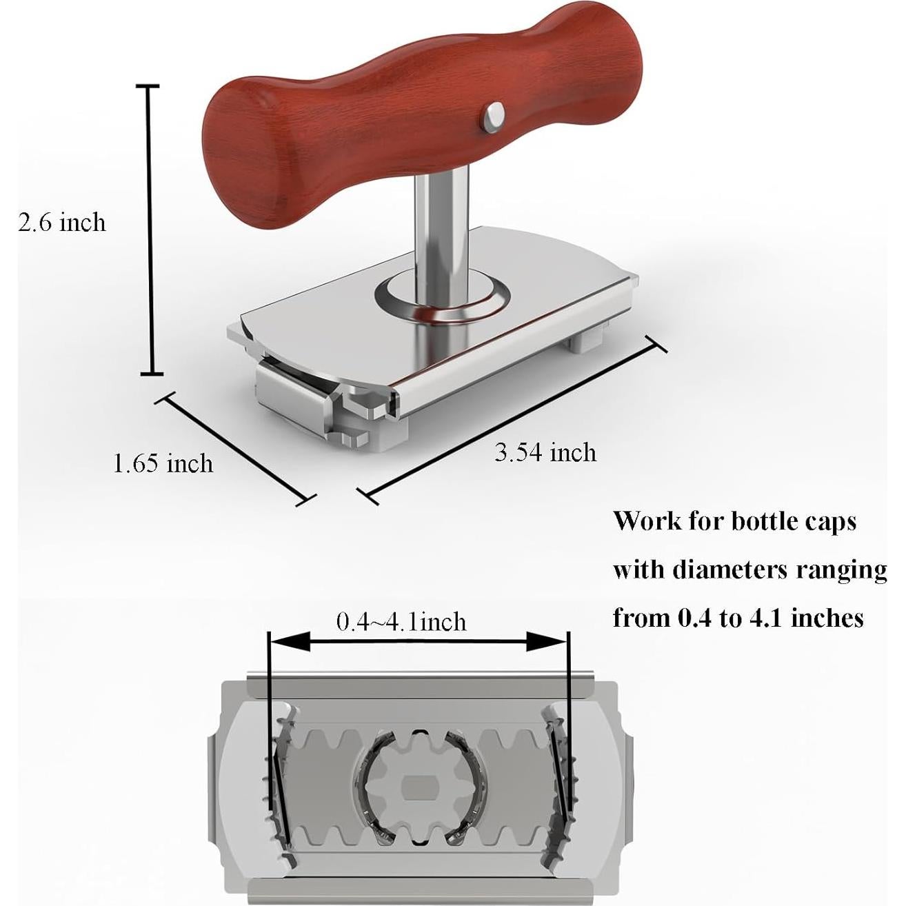 Abridor de Tarros Ajustable Amadething con Mango de Madera