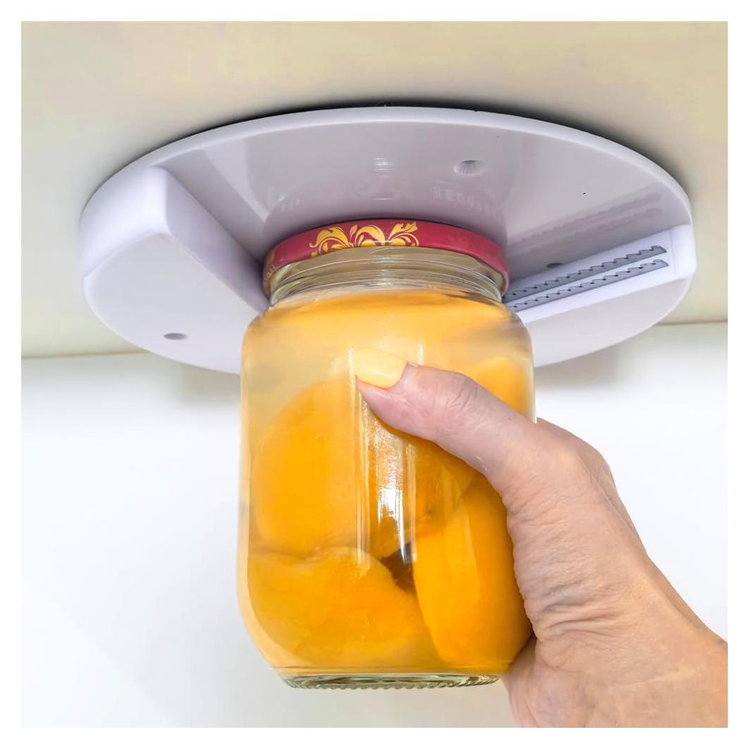 Abridor de tarros bajo el gabinete Liaogo - Blanco, fácil de usar