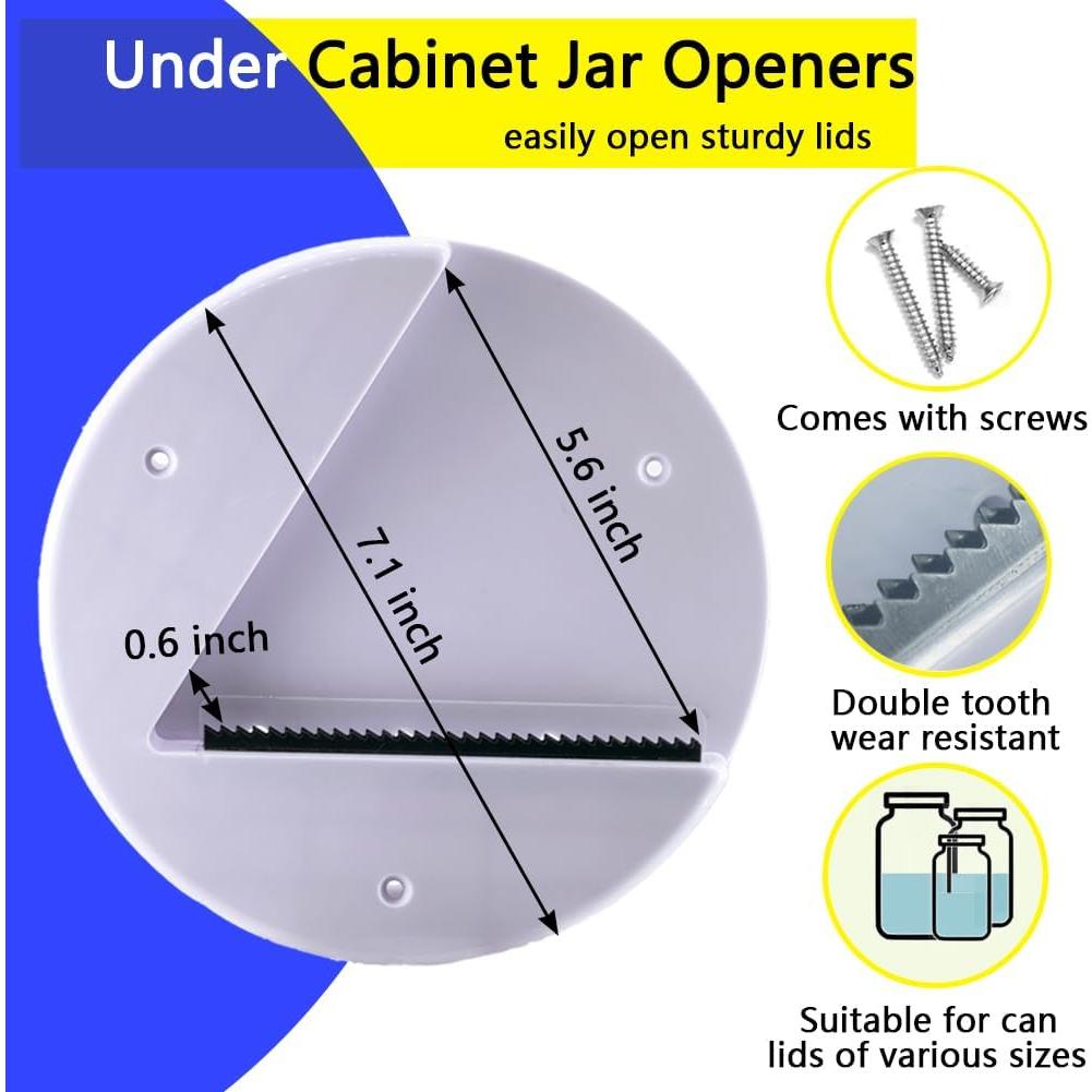 Abridor de tarros bajo el gabinete Liaogo - Blanco, fácil de usar