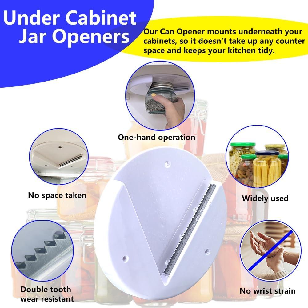 Abridor de tarros bajo el gabinete Liaogo - Blanco, fácil de usar