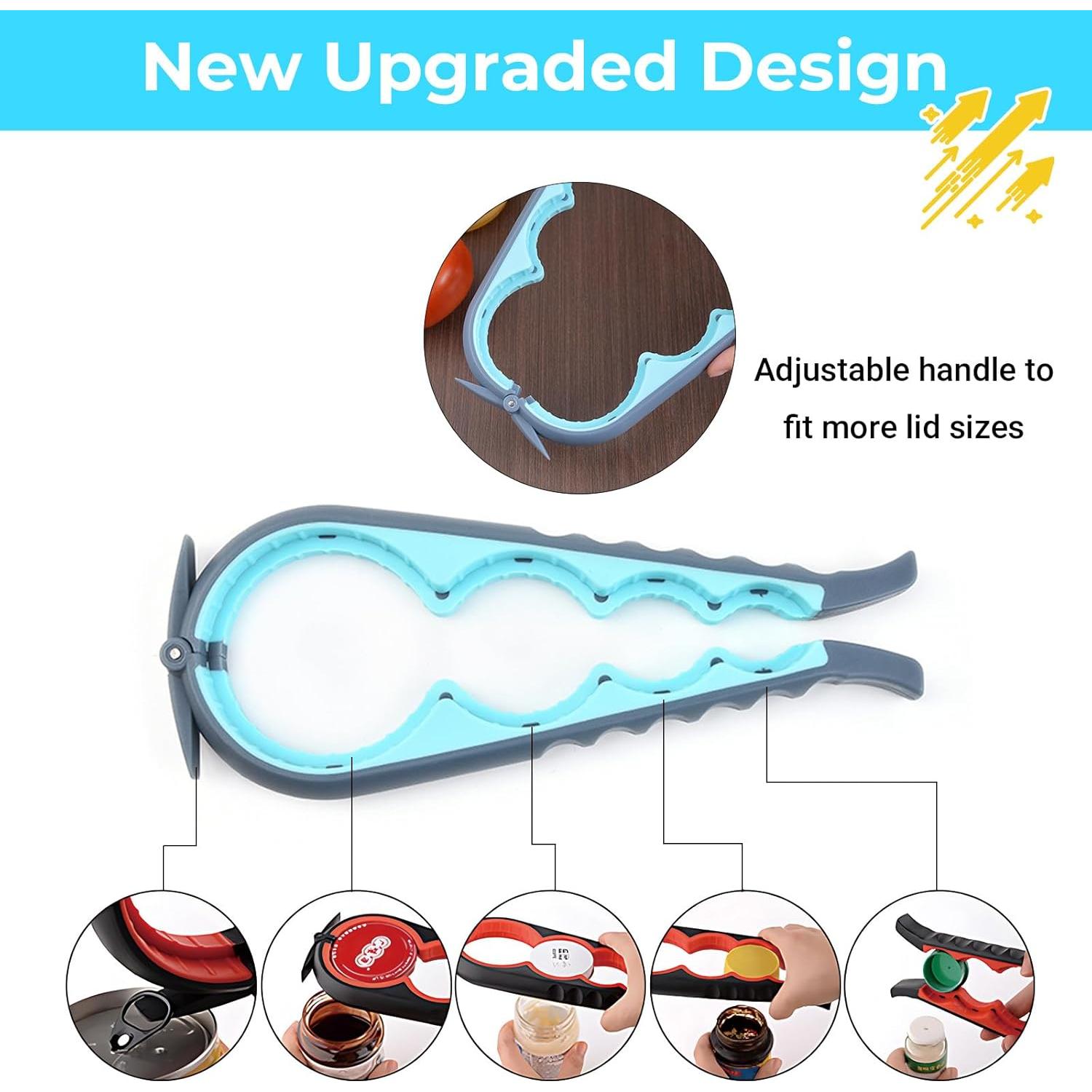 Abrebotellas 5 en 1 Amroicus para Manos Débiles - Azul