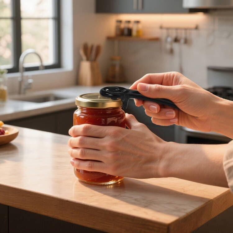Abrebotellas Ergonomico READAEER para Manos Débiles - Negro