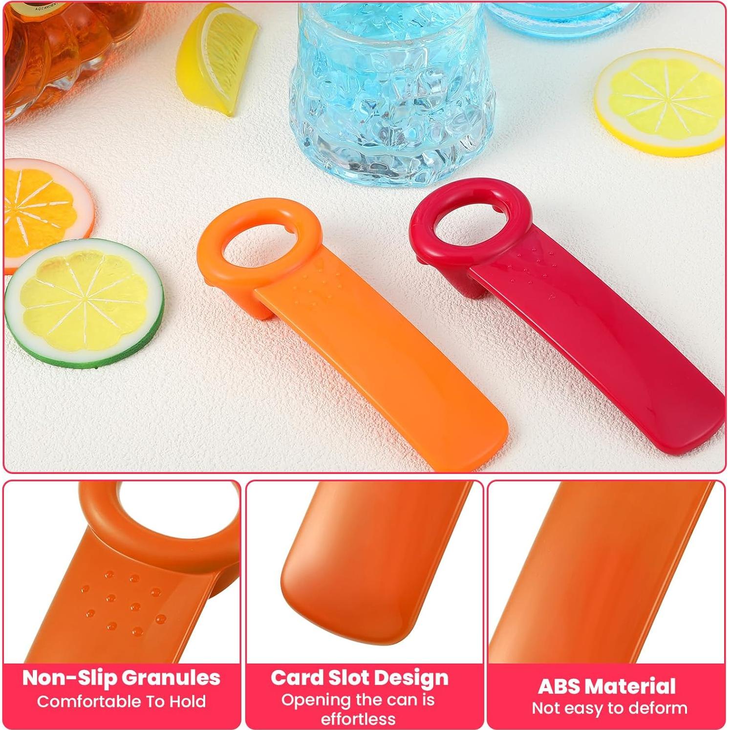 Abridor de Tarros Ouligay 2PCS Ergonomico 14cm Rojo Naranja
