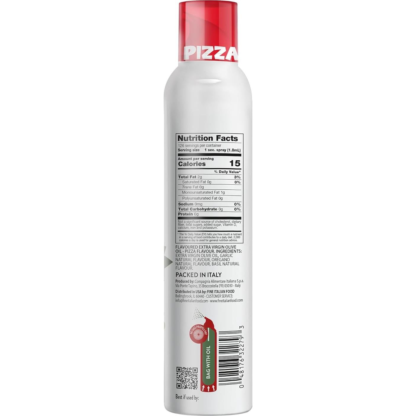 Spray de Aceite de Oliva Extra Virgen Mantova 226.8 g - Sabor Pizza