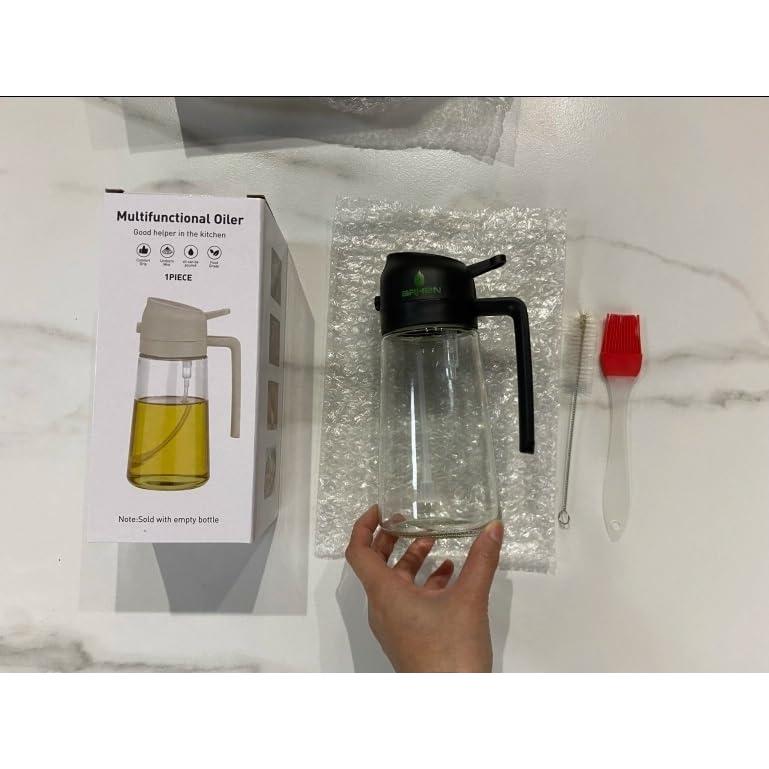 Botella Spray de Aceite ARHAN 470ml 2 en 1 con Cepillos