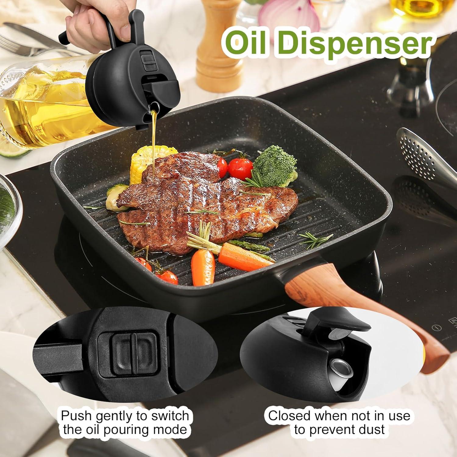 Dispensador de Aceite 2 en 1 Kaemi 470ml Pulverizador Cocina