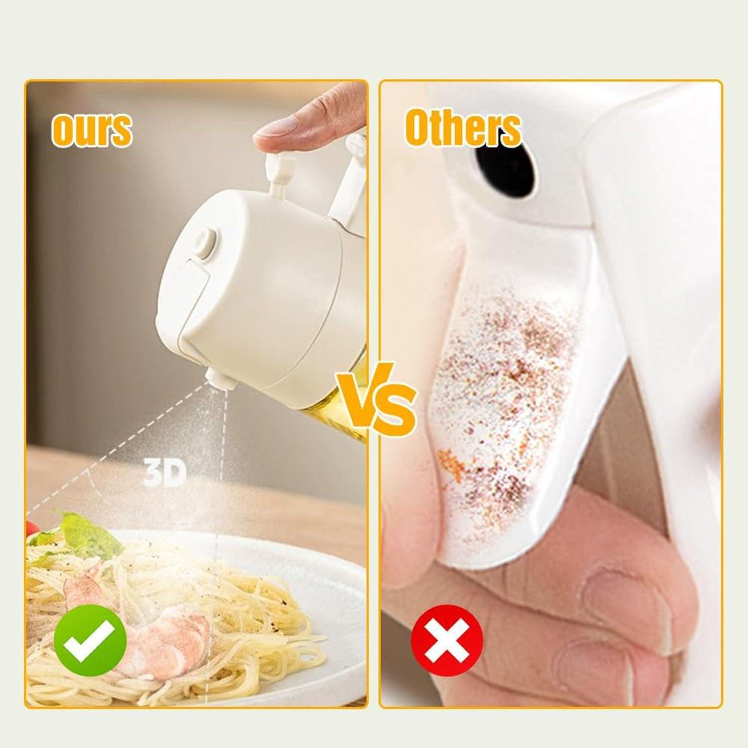 Rociador de Aceite 2 en 1 YeHeng 470ml Vidrio Blanco