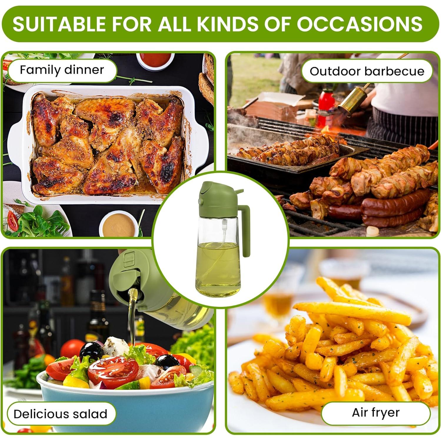 Dispensador de Aceite 2 en 1 NextG Ideaz 470ml Vidrio BPA Free