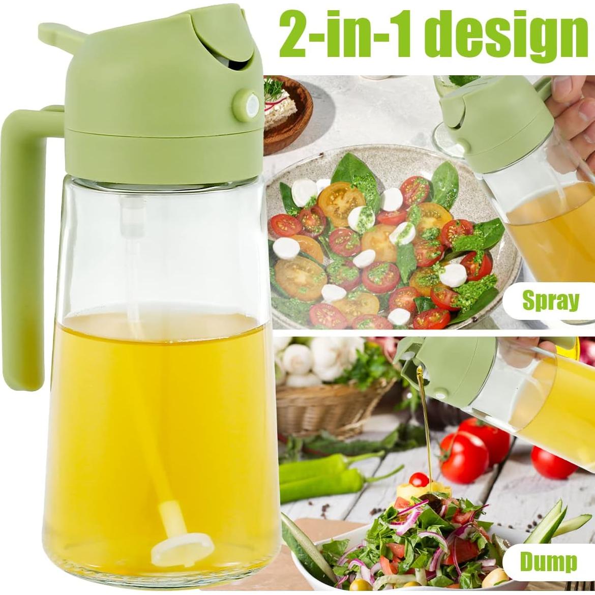 Botella dispensadora de aceite de oliva TKSDWBLTY 470ml 3Pcs