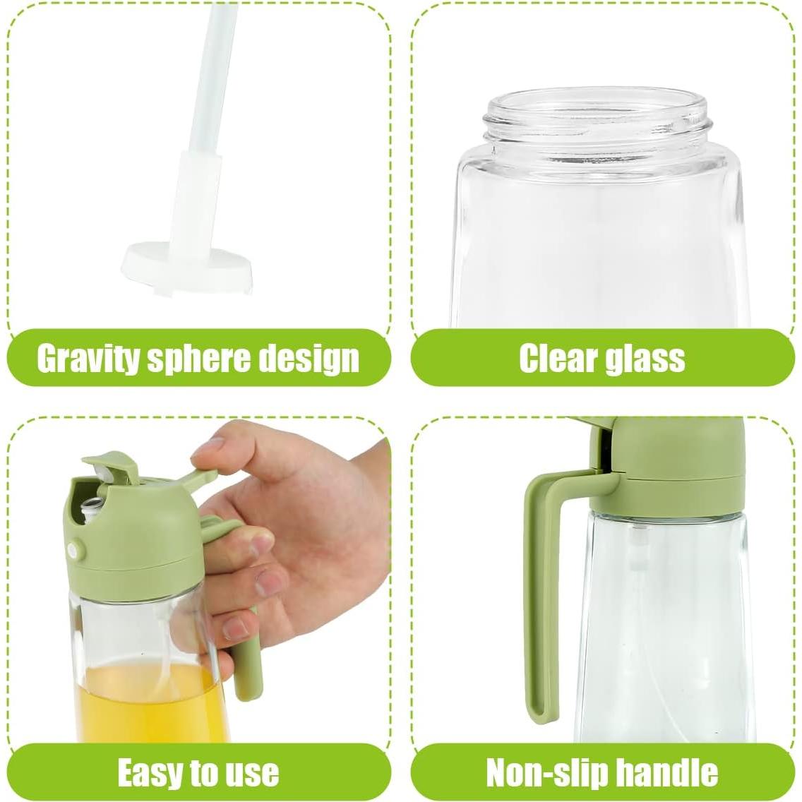 Botella dispensadora de aceite de oliva TKSDWBLTY 470ml 3Pcs