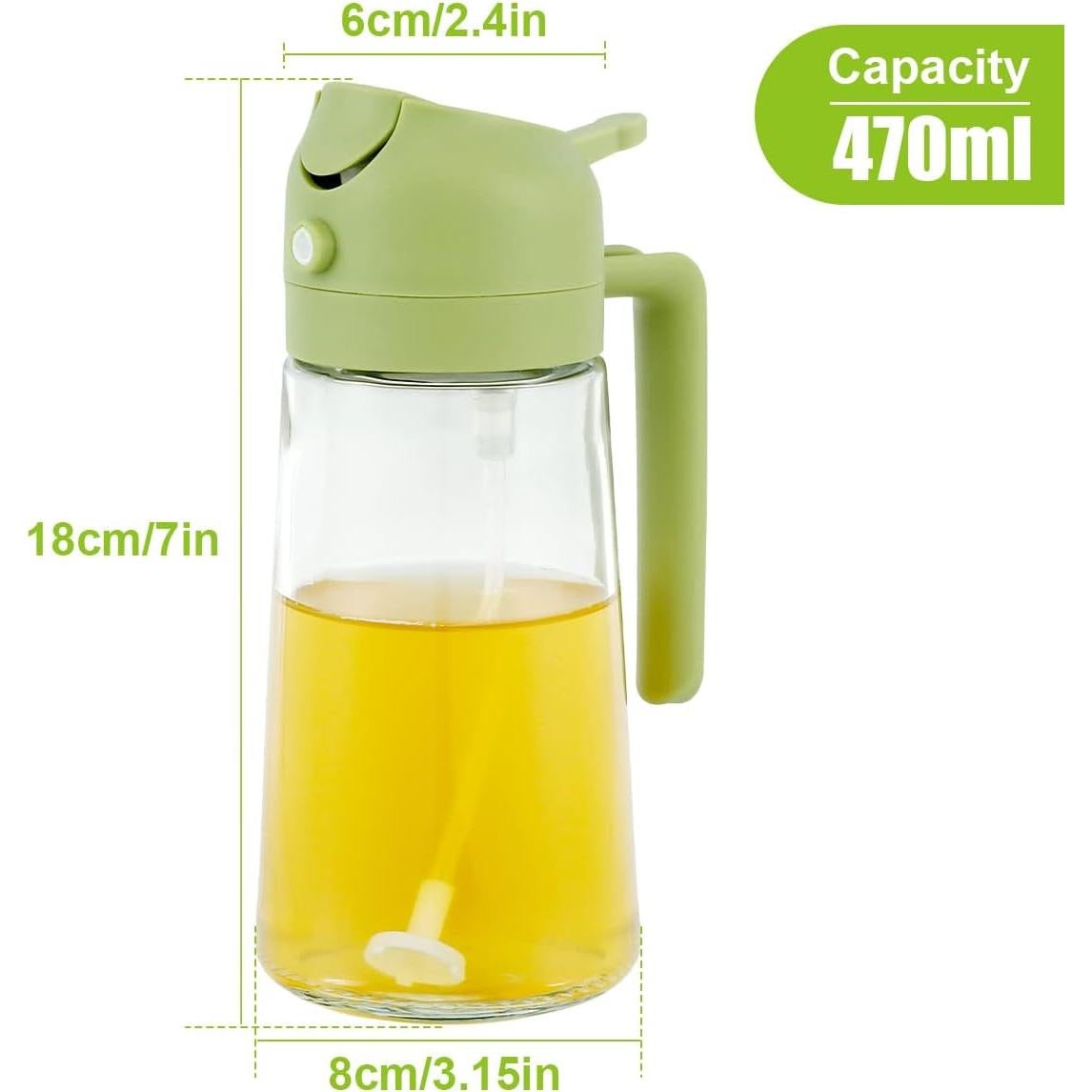 Botella dispensadora de aceite de oliva TKSDWBLTY 470ml 3Pcs