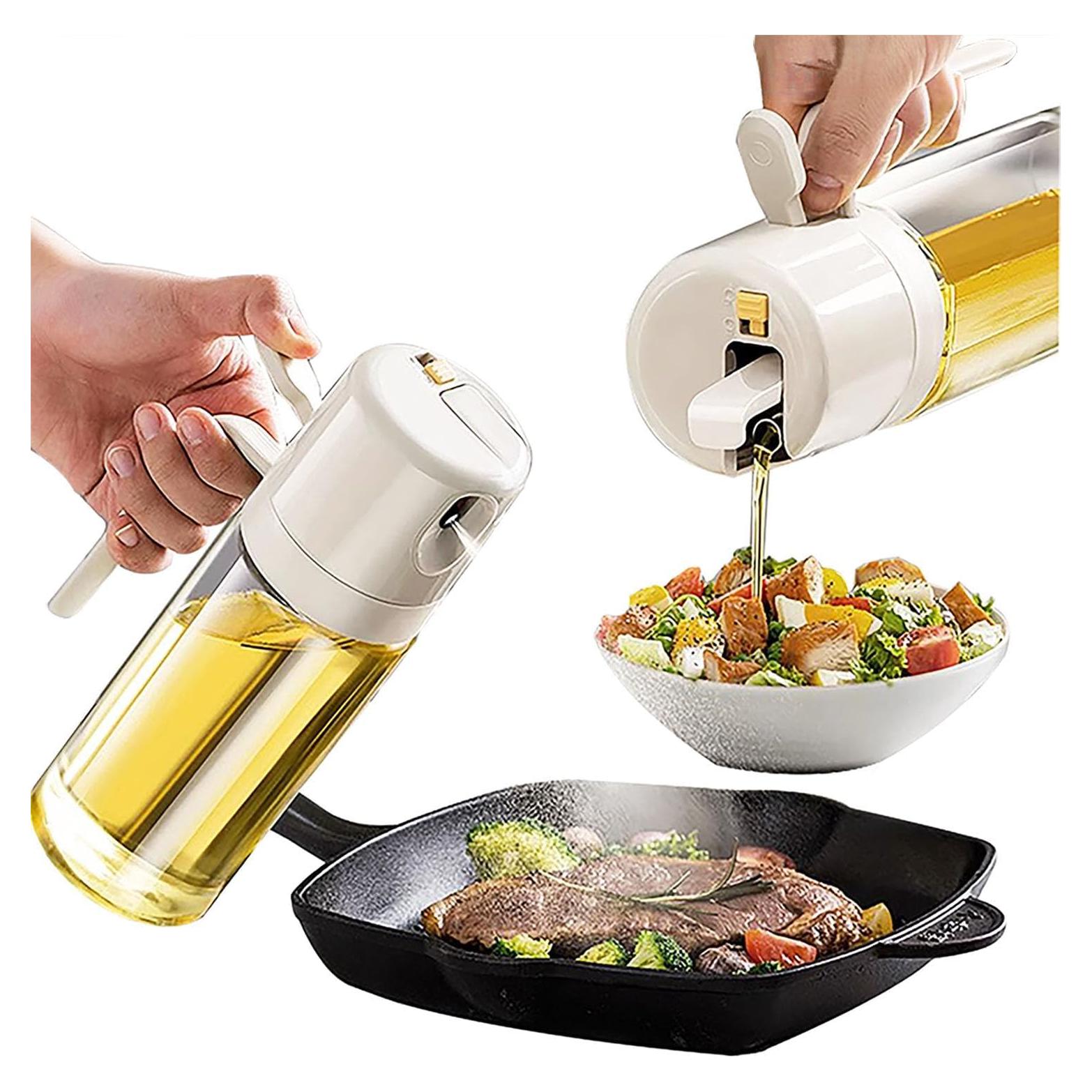 Dispensador de Aceite de Oliva FYUEROPA 550ml 2 en 1 Vidrio