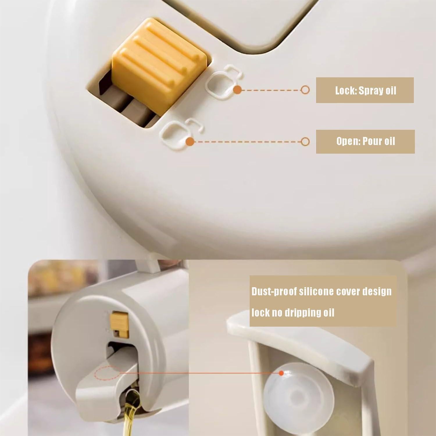 Dispensador de Aceite de Oliva FYUEROPA 550ml 2 en 1 Vidrio