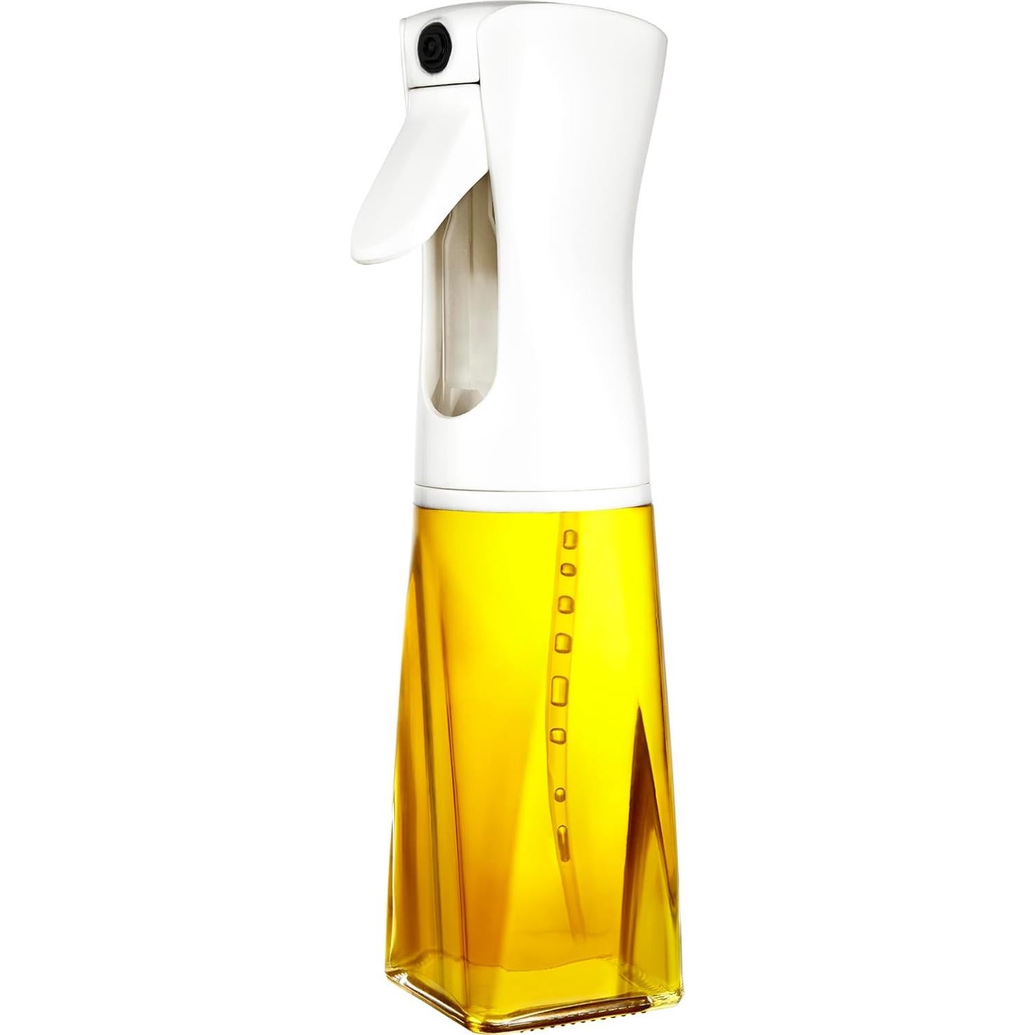 Quality Glass Olive Oil Sprayer White | for Cooking, Olive Oil Dispenser, for Kitchen Gadgets, Air Fryer, Salad, BBQ (Perfect for any Oil)