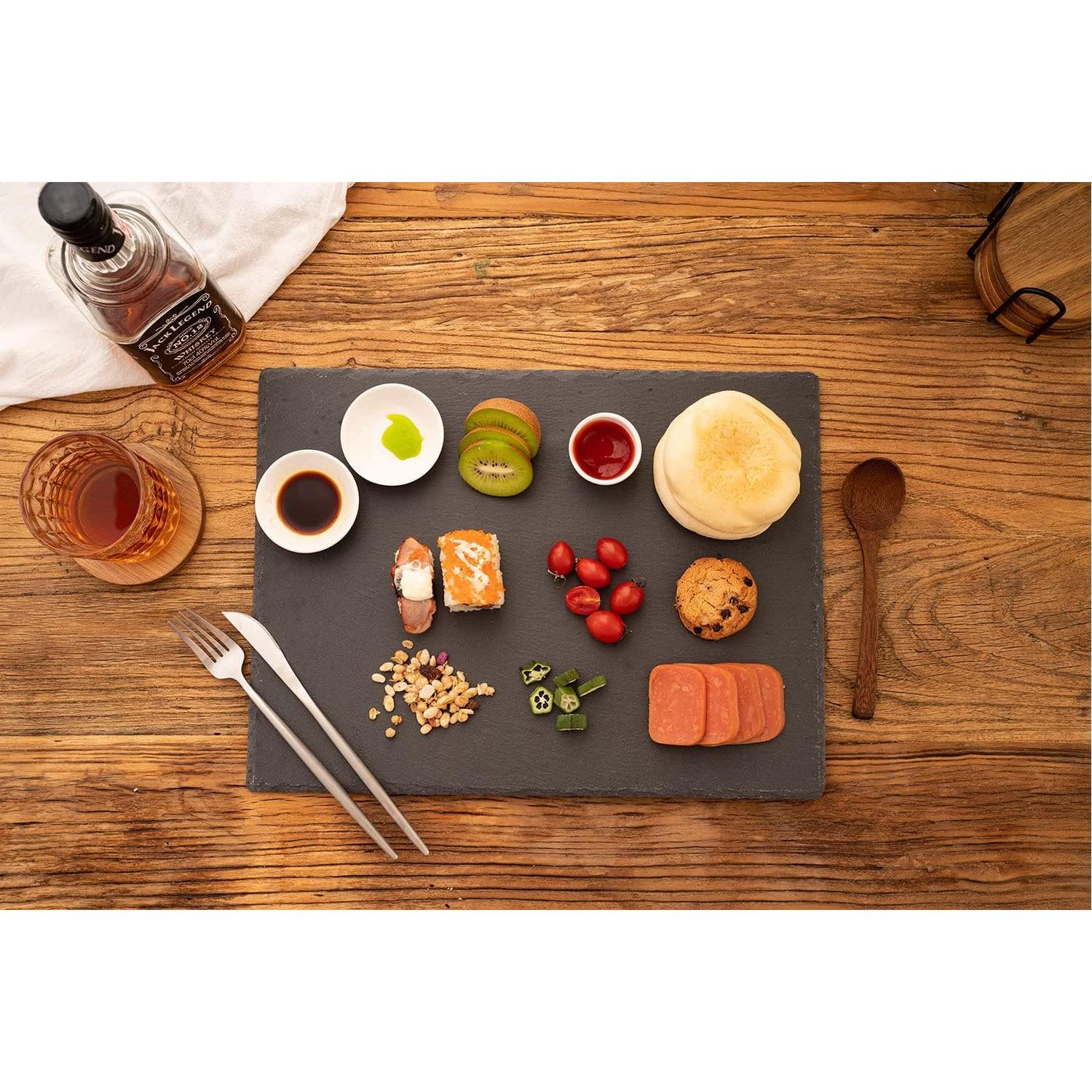 Tabla de Queso de Pizarra 40x30cm WLWNWFT - Ideal para Aperitivos