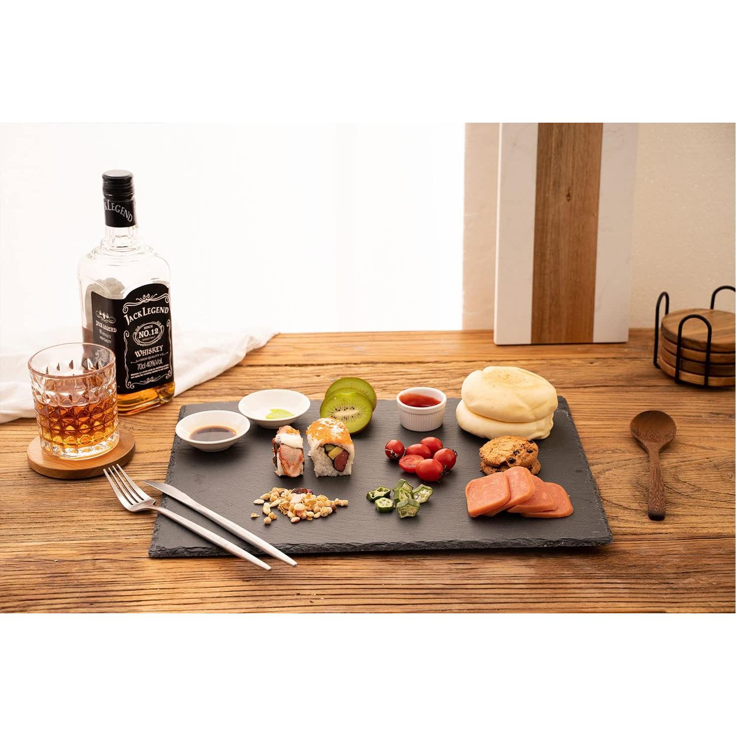 Tabla de Queso de Pizarra 40x30cm WLWNWFT - Ideal para Aperitivos