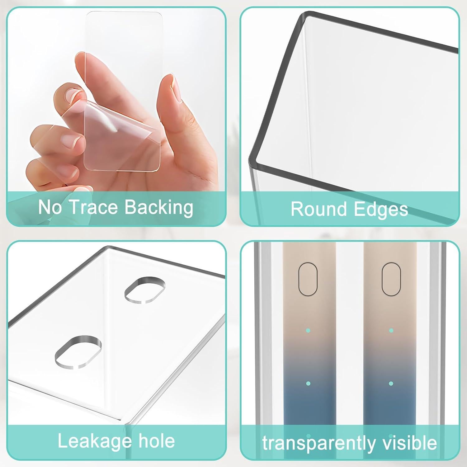 Soporte para Cepillos de Dientes CWYEYE, 2 Piezas Acrílico Transparente