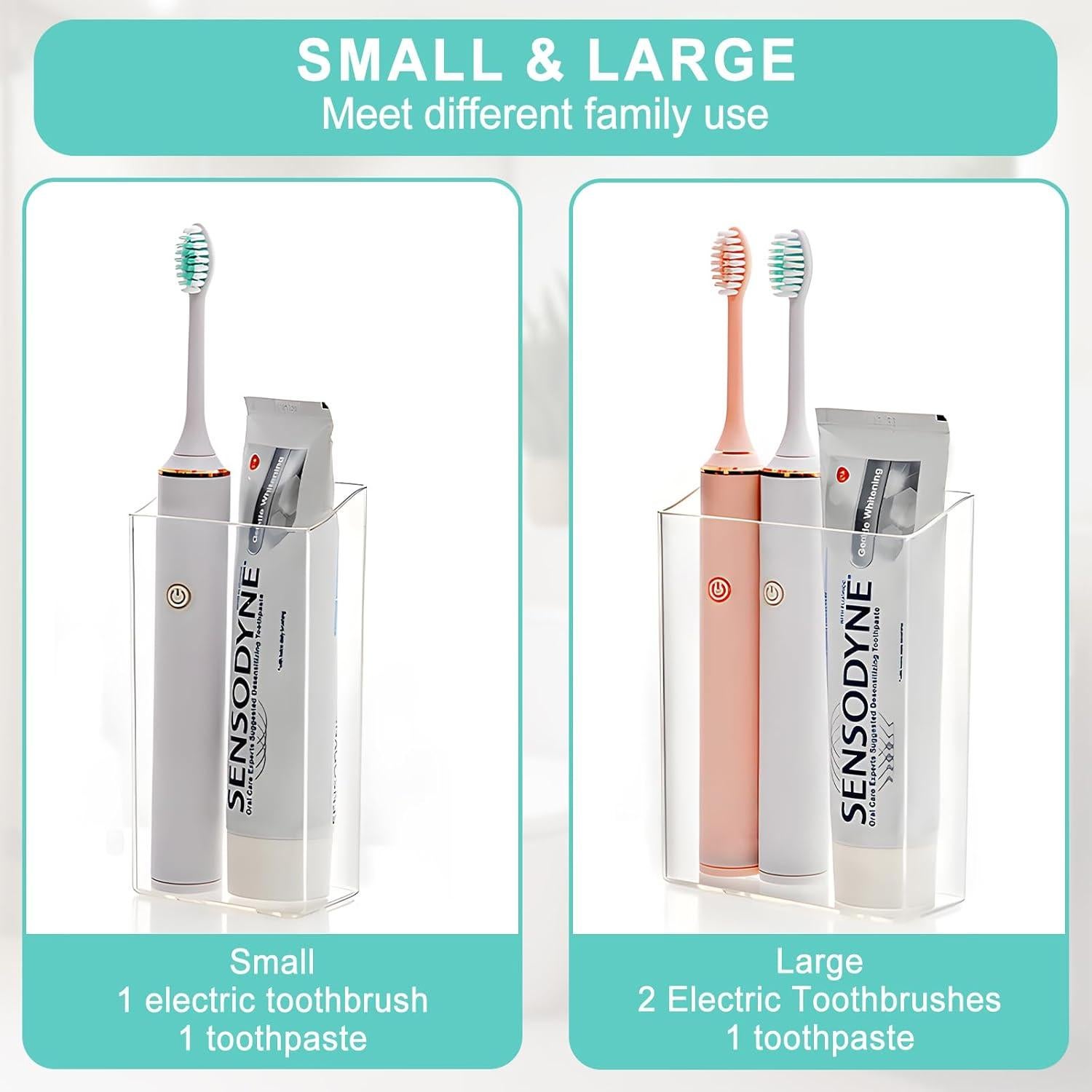 Soporte para Cepillos de Dientes CWYEYE, 2 Piezas Acrílico Transparente