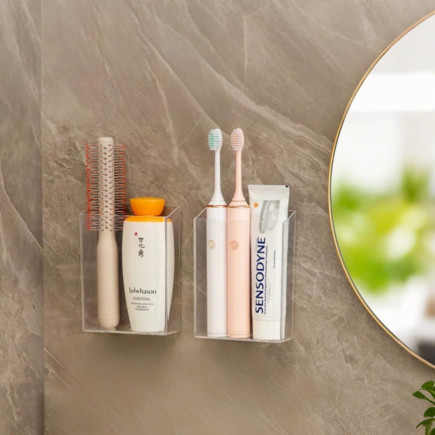 Soporte para Cepillos de Dientes CWYEYE, 2 Piezas Acrílico Transparente