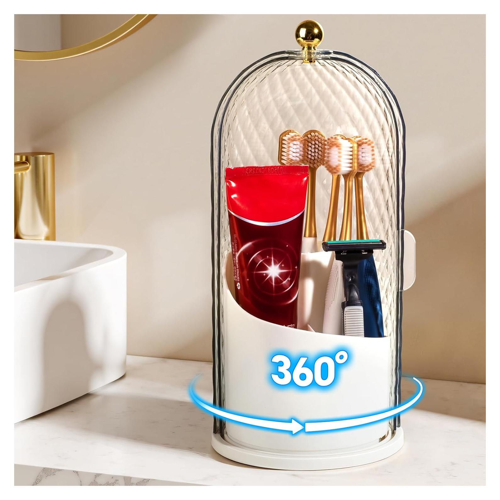 Soporte para cepillos de dientes Banafich 3 compartimentos blanco