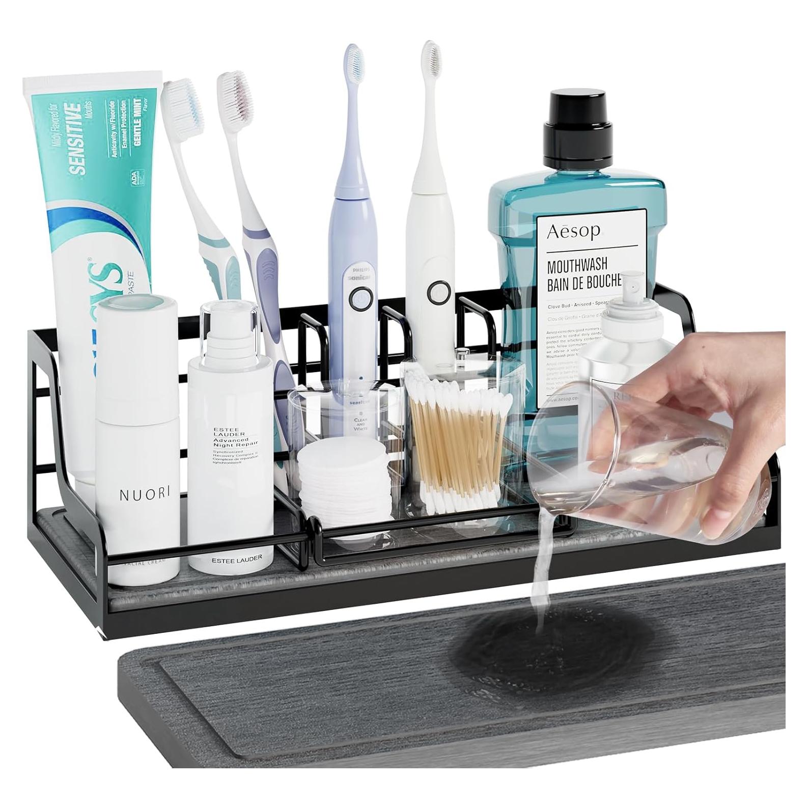 Soporte para Cepillos de Dientes NANAGIFTREE 7350 Negro Secado Rápido