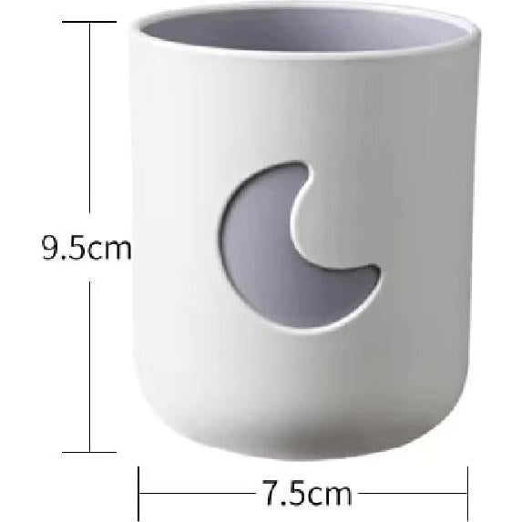 Vasos de Dientes RabyLeo Rosa y Blanco - 2 Piezas 400 ml