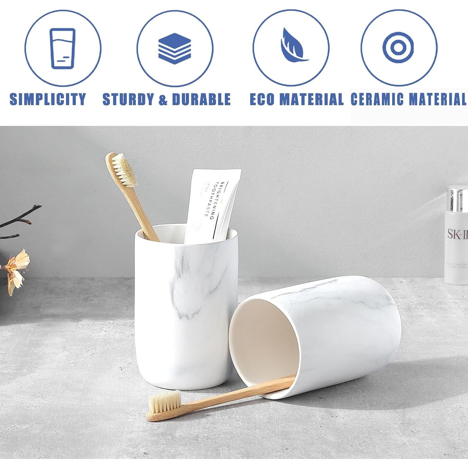 Soportes de Cepillos de Dientes Cerámica BSDISP - 2 Piezas