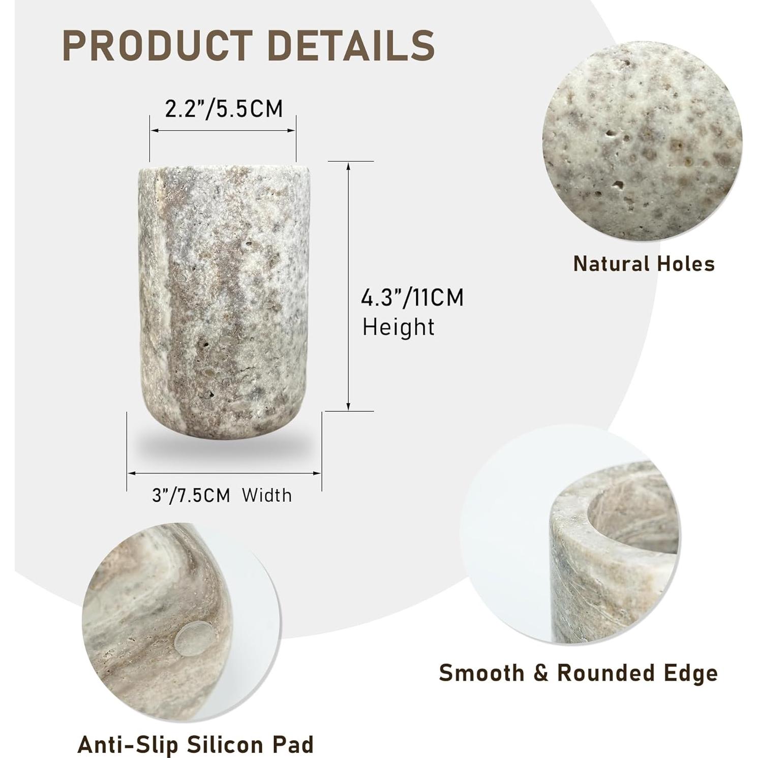 Soporte de Cepillo de Dientes N NANSHOP de Mármol Natural