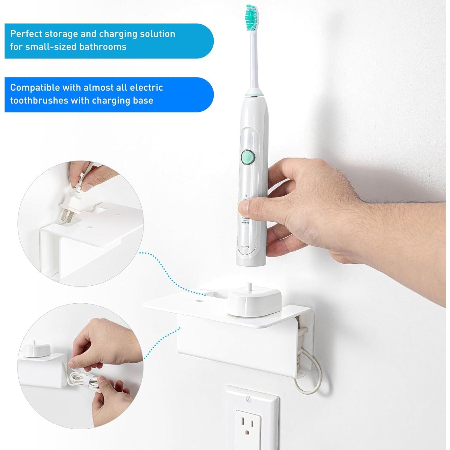 Soporte de Cepillo de Dientes Eléctrico OAPRIRE Blanco Montado en Pared