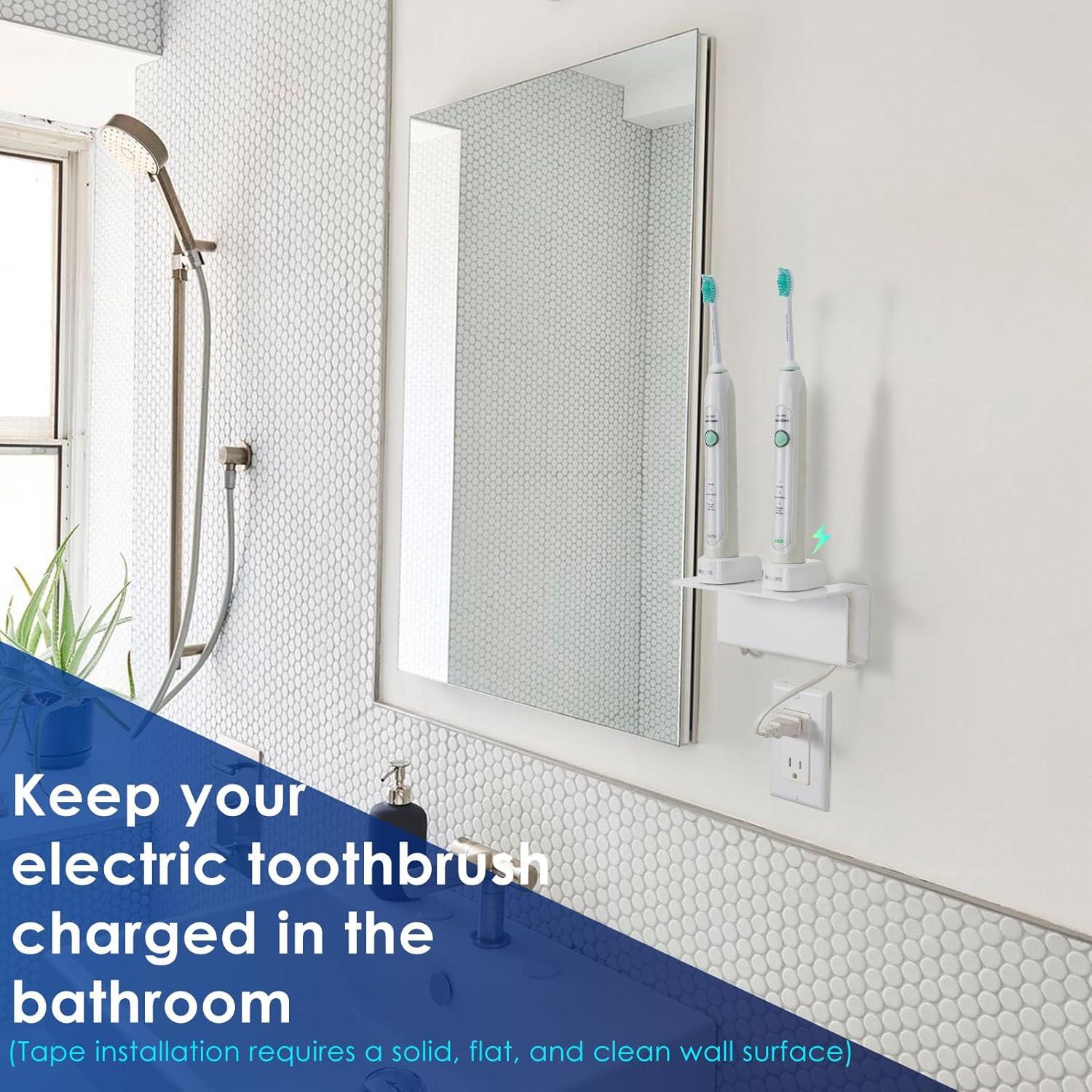 Soporte de Cepillo de Dientes Eléctrico OAPRIRE Blanco Montado en Pared