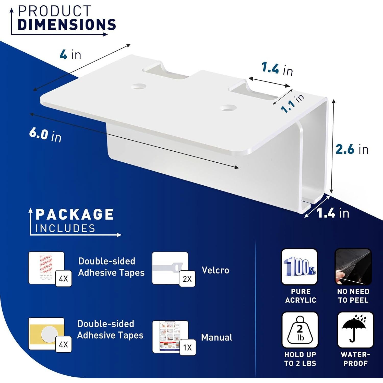 Soporte de Cepillo de Dientes Eléctrico OAPRIRE Blanco Montado en Pared