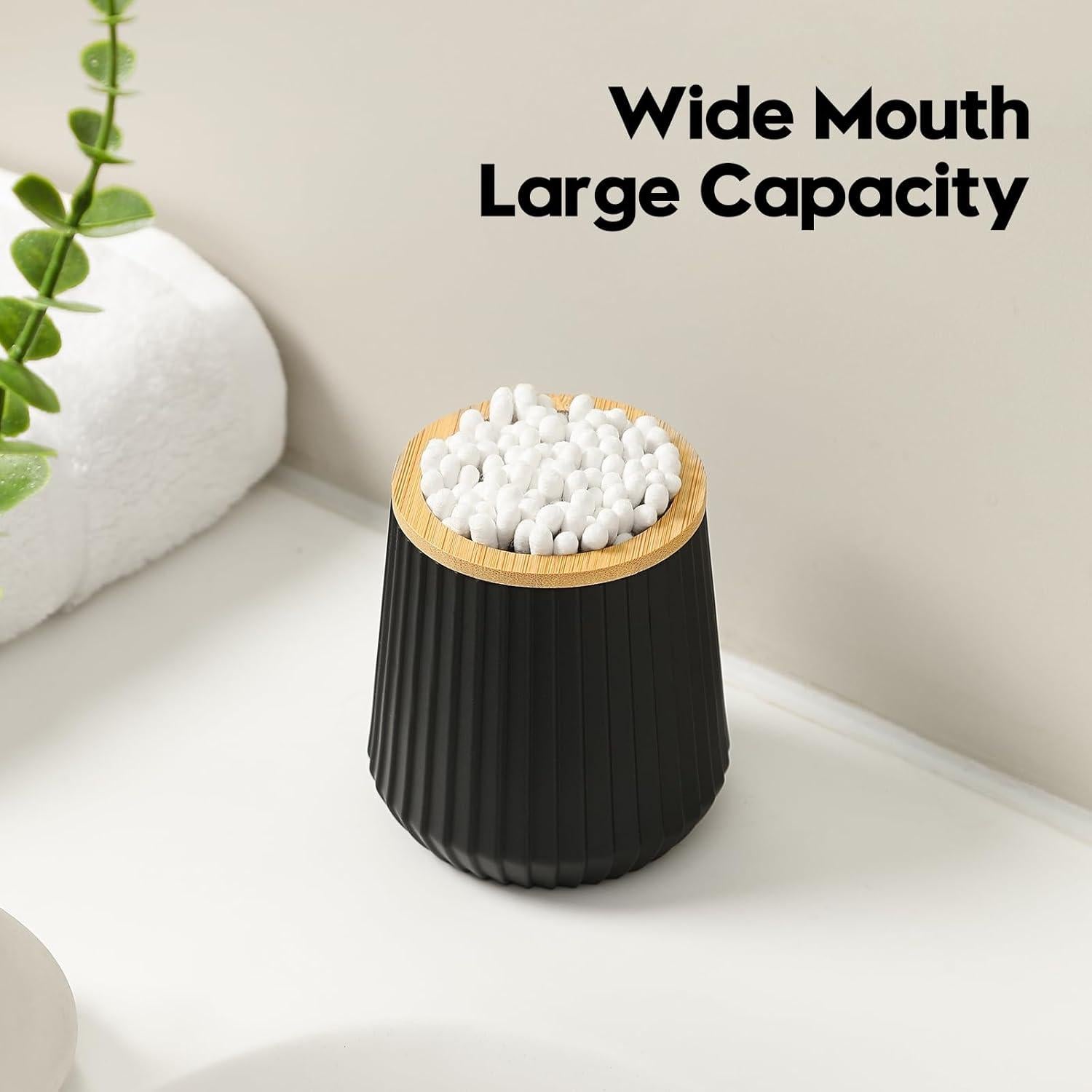 Soporte para Cepillos de Dientes YAUKPH Bambú Negro Mate