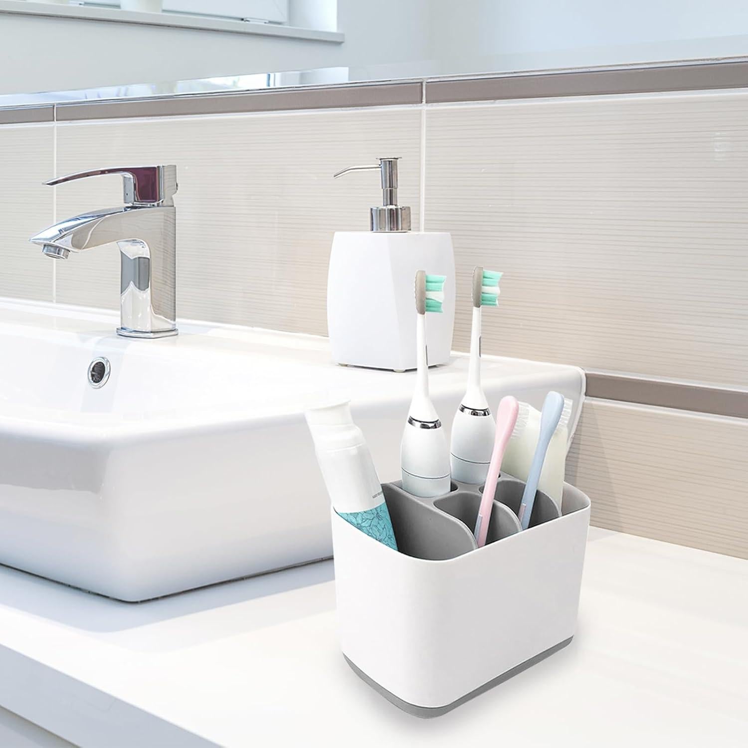 Soporte para Cepillos de Dientes Loyybee Grande 6 Compartimentos