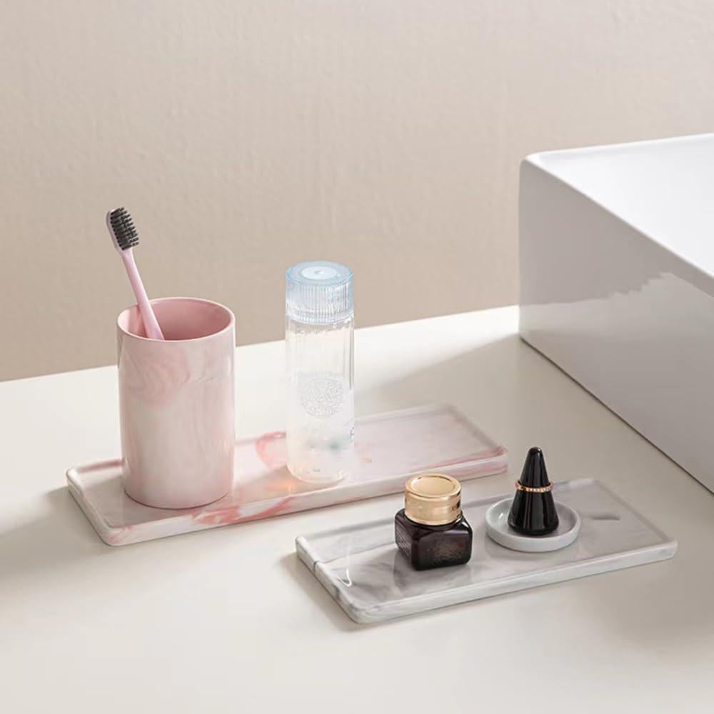 Taza de cerámica RabyLeo estilo mármol rosa 300ml