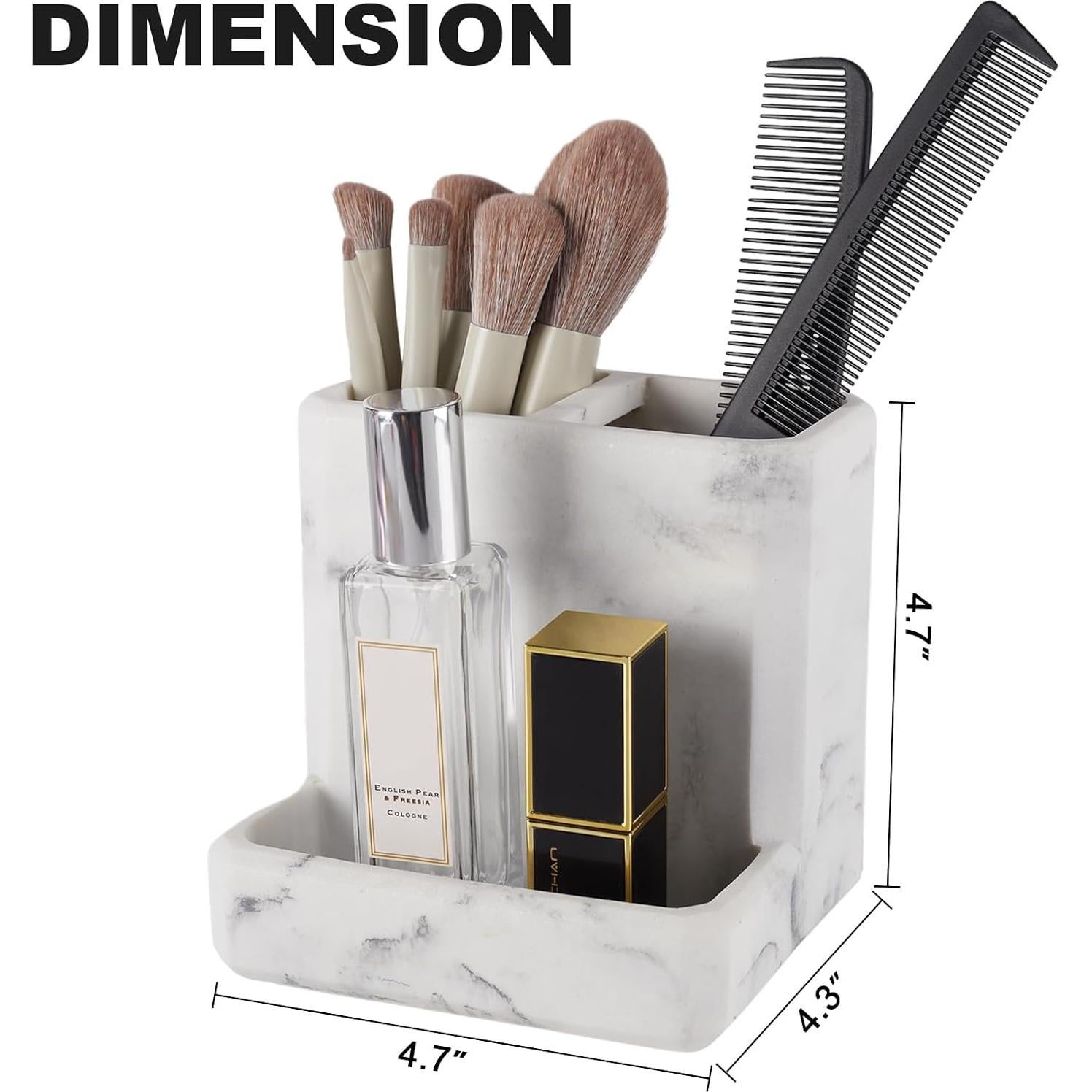 Soporte para Cepillos de Dientes SZYRL de Resina 3 Compartimentos