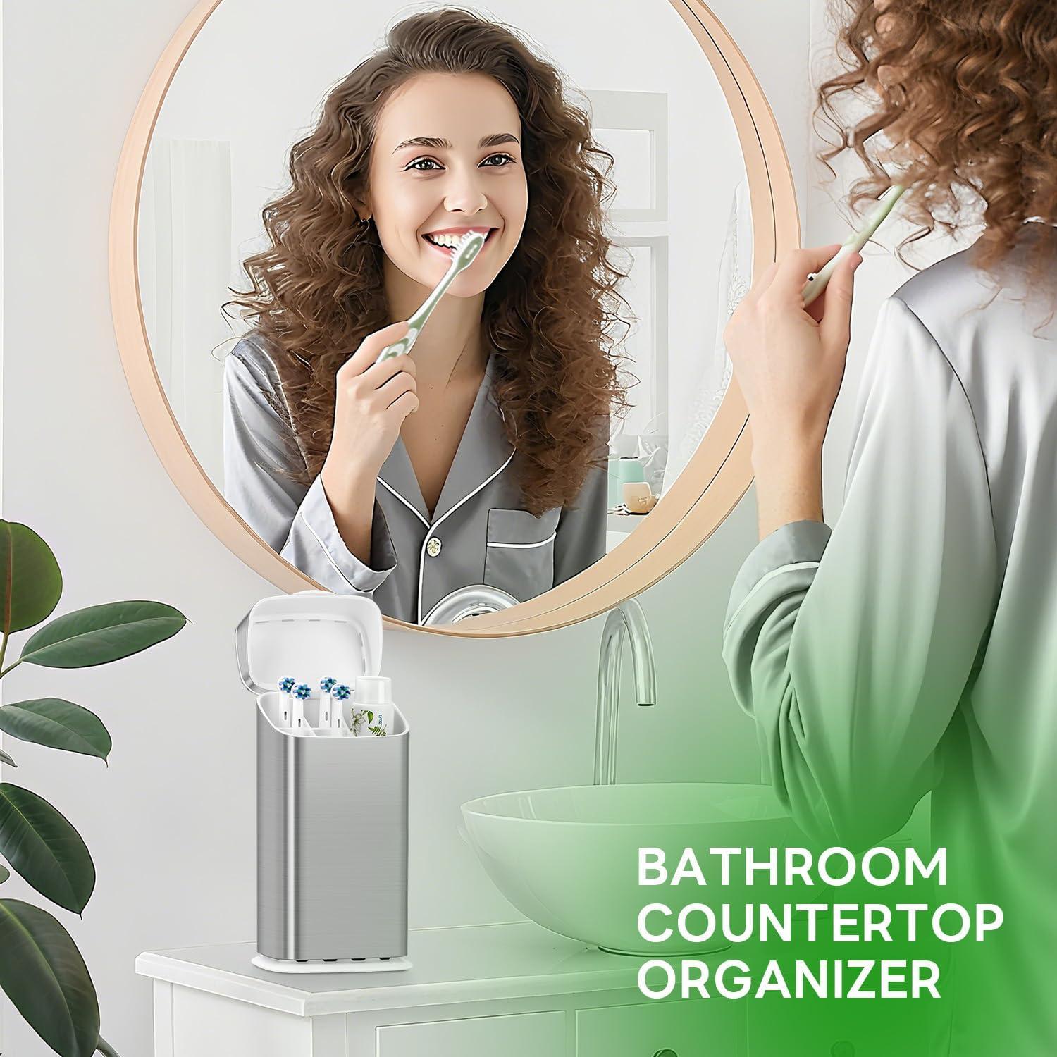 Soporte para Cepillos de Dientes Eléctricos GFWARE Plateado