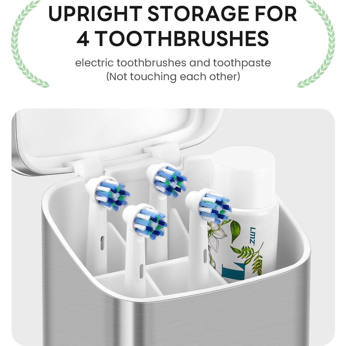 Soporte para Cepillos de Dientes Eléctricos GFWARE Plateado