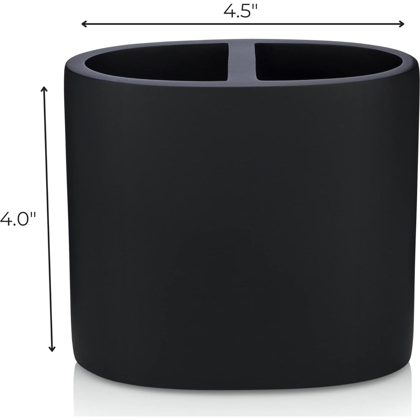 Soporte para Cepillos de Dientes Essentra Home Negro Mate