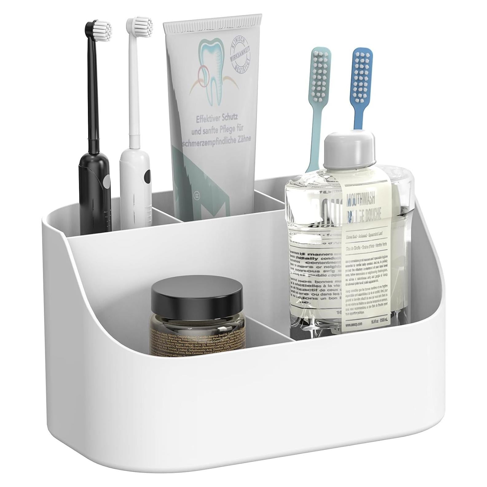 Soporte para Cepillos de Dientes Oasiteege Blanco 5 Compartimentos